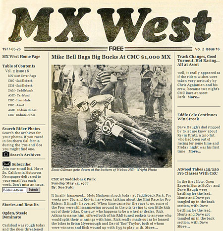 Auto Cross Racing California on Covered Southern California Motocross Racing In The Late 1970 S